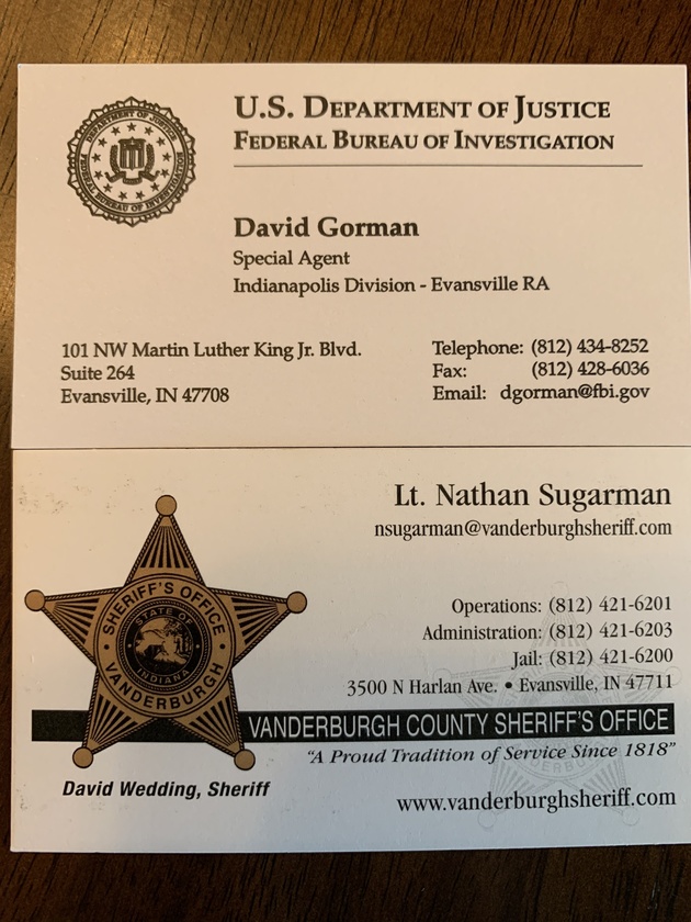 FYI I got a visit from the FBI and a sheriff wanting to know about American Contingency someone ...