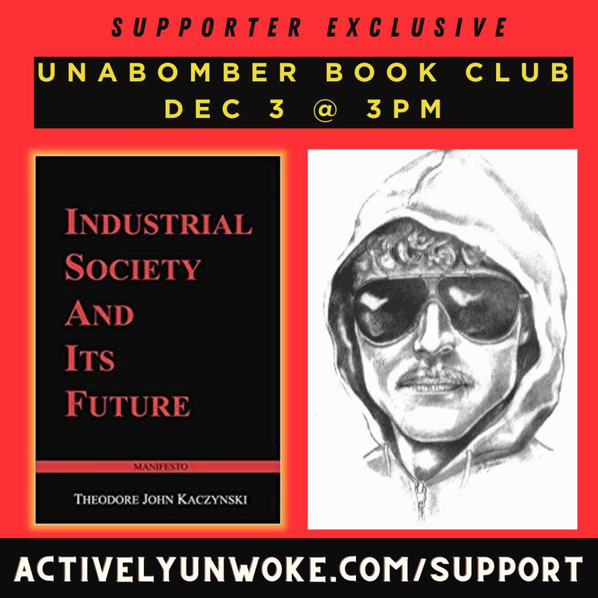 Shared post - Book Club: The Unabomber's Manifesto