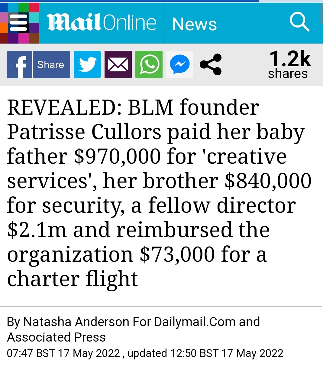 Shared Post BLM Is One Of The Biggest SCAMS In History 