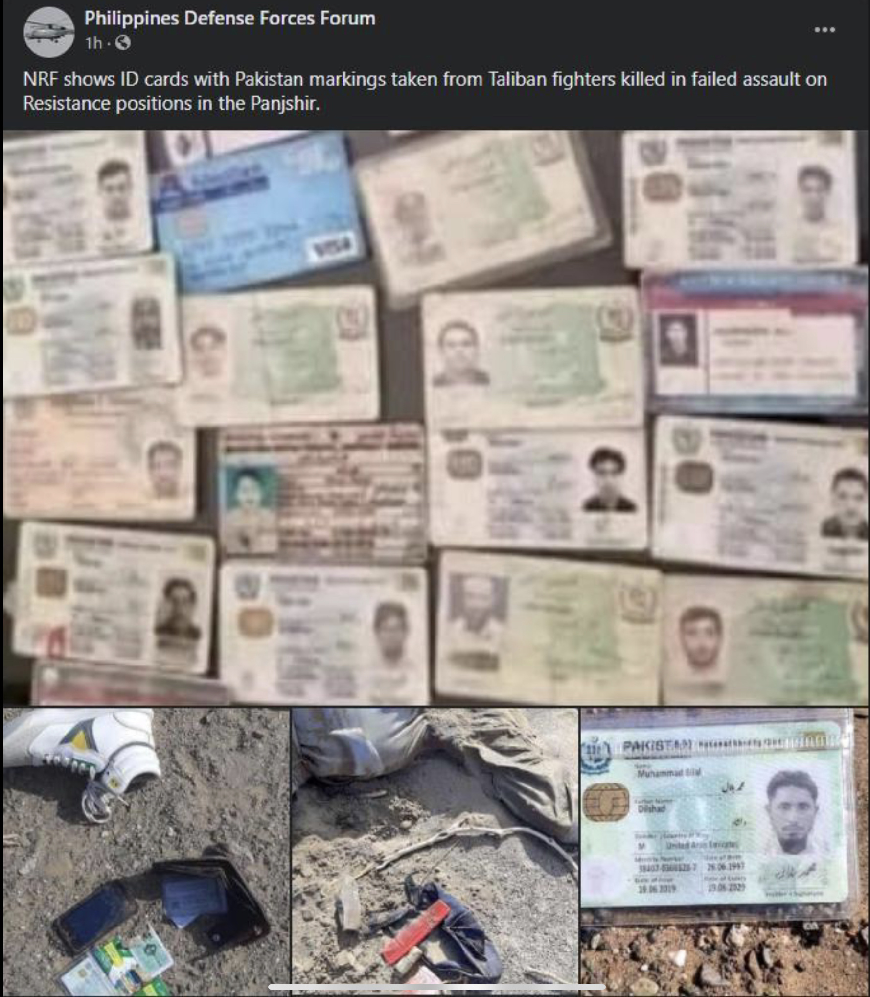 Shared Post Afghanistan ID Cards Found